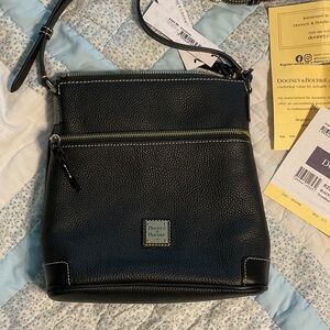 Dooney & Bourke Black Pebble Leather Crossbody NWT